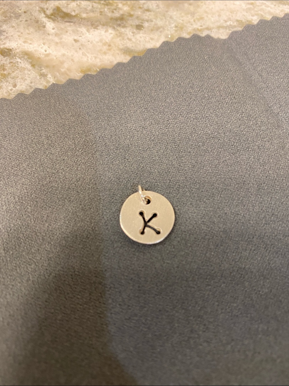 Sterling Silver “K” Initial Charm - Picture 2 of 3